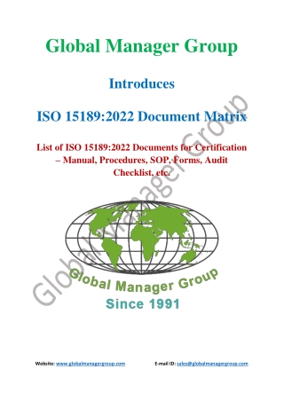 ISO 15189 - 2022 Documents Metrix