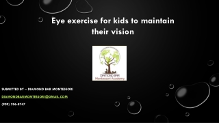 Eye exercise for kids to maintain their vision