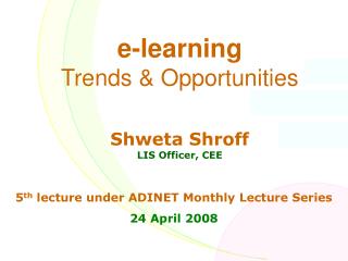 e-learning Trends &amp; Opportunities
