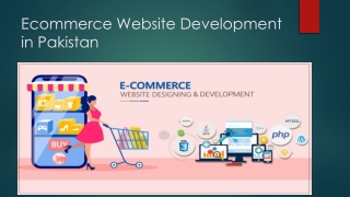 Ecommerce Website Development in Pakistan