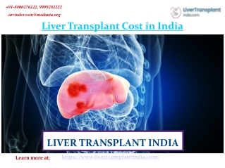 More About Liver transplant cost in India