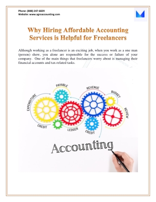 Why Hiring Affordable Accounting Services is Helpful for Freelancers