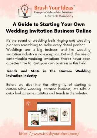 A Guide to Starting Your Own Wedding Invitation Business Online