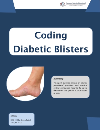 Coding Diabetic Blisters