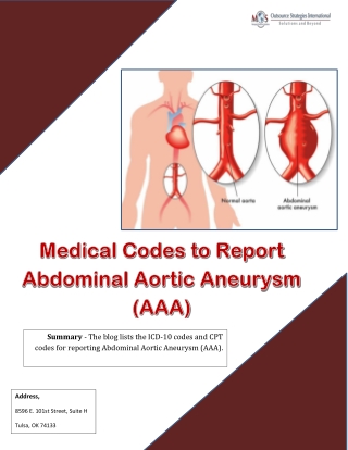 Medical Codes to Report Abdominal Aortic Aneurysm (AAA) ed