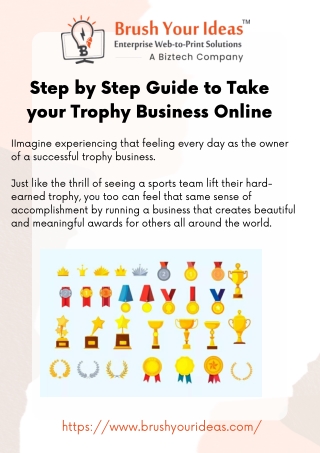 Step by Step Guide to Take your Trophy Business Online