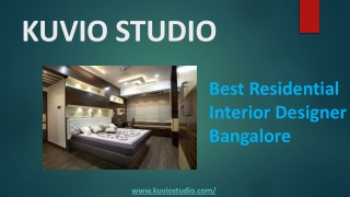 Best Residential Interior Designer Bangalore- Kuvio Studio