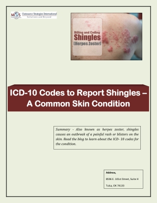 ICD-10 Codes to Report Shingles – A Common Skin Condition