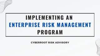 Implementing an Enterprise Risk Management Program | Cyberroot Risk Advisory