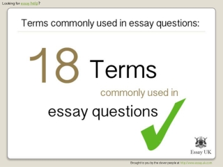 Essay Help | 18 Terms Commonly Used in Essay Questions