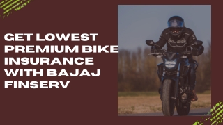 Get Lowest Premium Bike Insurance with Bajaj Finserv