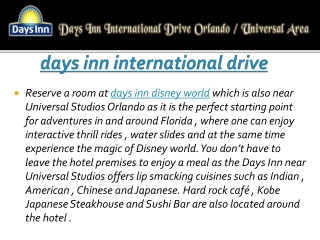 days inn international drive
