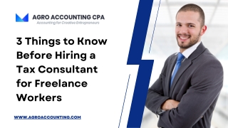 3 Things to Know Before Hiring a Tax Consultant for Freelance Workers