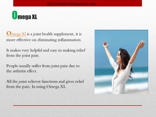 Oemga XL- A Joint Health Supplement