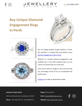 Buy Unique Diamond Engagement Rings In Perth