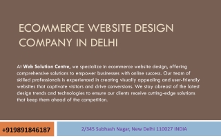 A Leading Ecommerce Website Design Company in Delhi