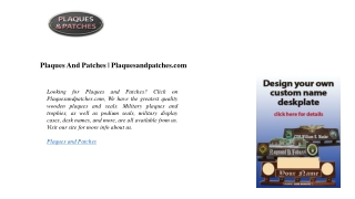 Plaques And Patches  Plaquesandpatches.com