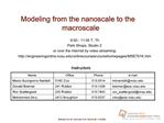 modeling from the nanoscale to the macroscale