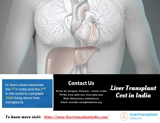 The Best Liver Transplant cost in India