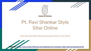 Pt. Ravi Shankar Style Sitar Online