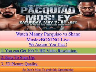 manny pacquiao vs shane mosley live saturday night boxing pp