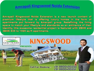 Amrapali Kingswood Noida Extension Residential Project Launc