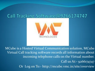 Call Tracking Software@9266174747