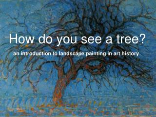 How do you see a tree?