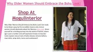 Why Older Women Should Embrace the Boho Look!