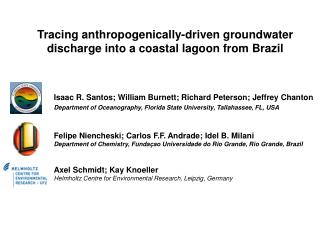 Tracing anthropogenically-driven groundwater discharge into a coastal lagoon from Brazil
