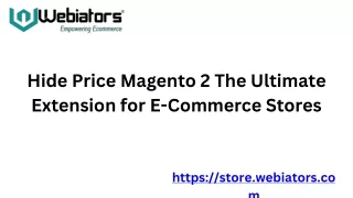 Hide Price Magento 2 The Ultimate Extension for E-Commerce Stores