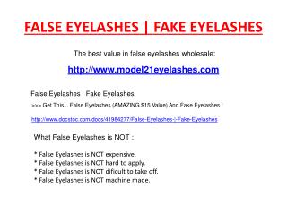 False Eyelashes | Fake Eyelashes
