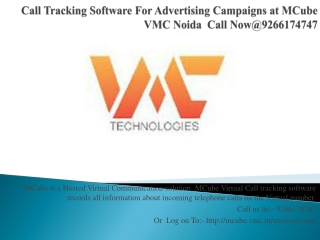 Call Tracking Software For Advertising Campaigns at MCube