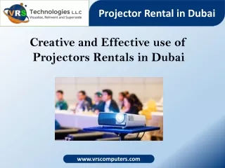 Creative and Effective use of Projectors Rentals in Dubai