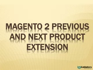 Magento 2 Previous and Next Product Extension