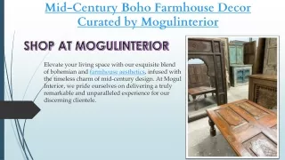 Mid-Century Boho Farmhouse Decor Curated by Mogulinterior