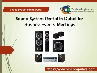 Sound System Rental in Dubai for Business Events, Meetings
