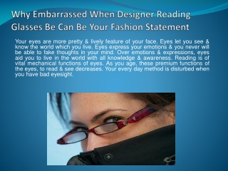 Why Embarrassed When Designer Reading Glasses Be Can Be Your