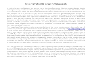 How to Find the proper SEO Company for