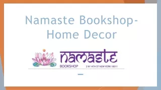 Namaste Bookshop- Home Decor