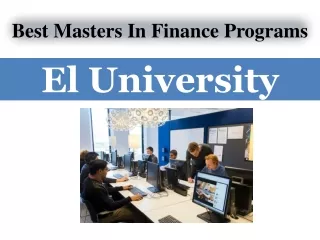 Best Masters In Finance Programs