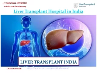 Top Reliable Liver Transplant Hospital in India