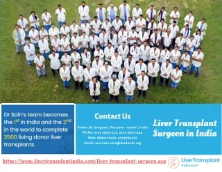 Most Reliable Liver Transplant Surgeon in India