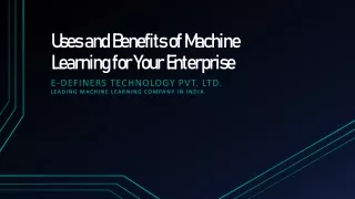 Machine Learning for Your Business - e-Definers Technology