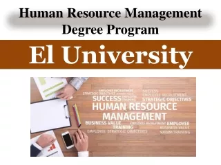 Human Resource Management Degree Program