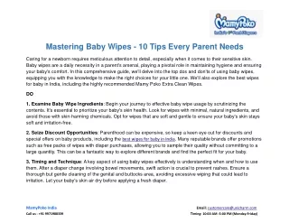 Mastering Baby Wipes - 10 Tips Every Parent Needs