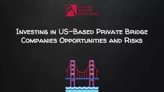 Investing in US-Based Private Bridge Companies: Opportunities and Risks