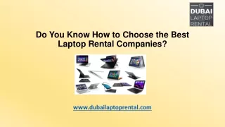 Do You Know How to Choose the Best Laptop Rental Companies?