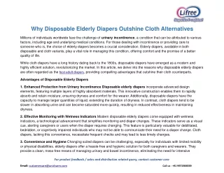 Why Disposable Elderly Diapers Outshine Cloth Alternatives