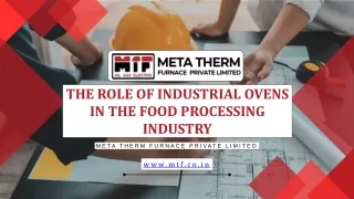 The Role of Industrial Ovens in the Food Processing Industry